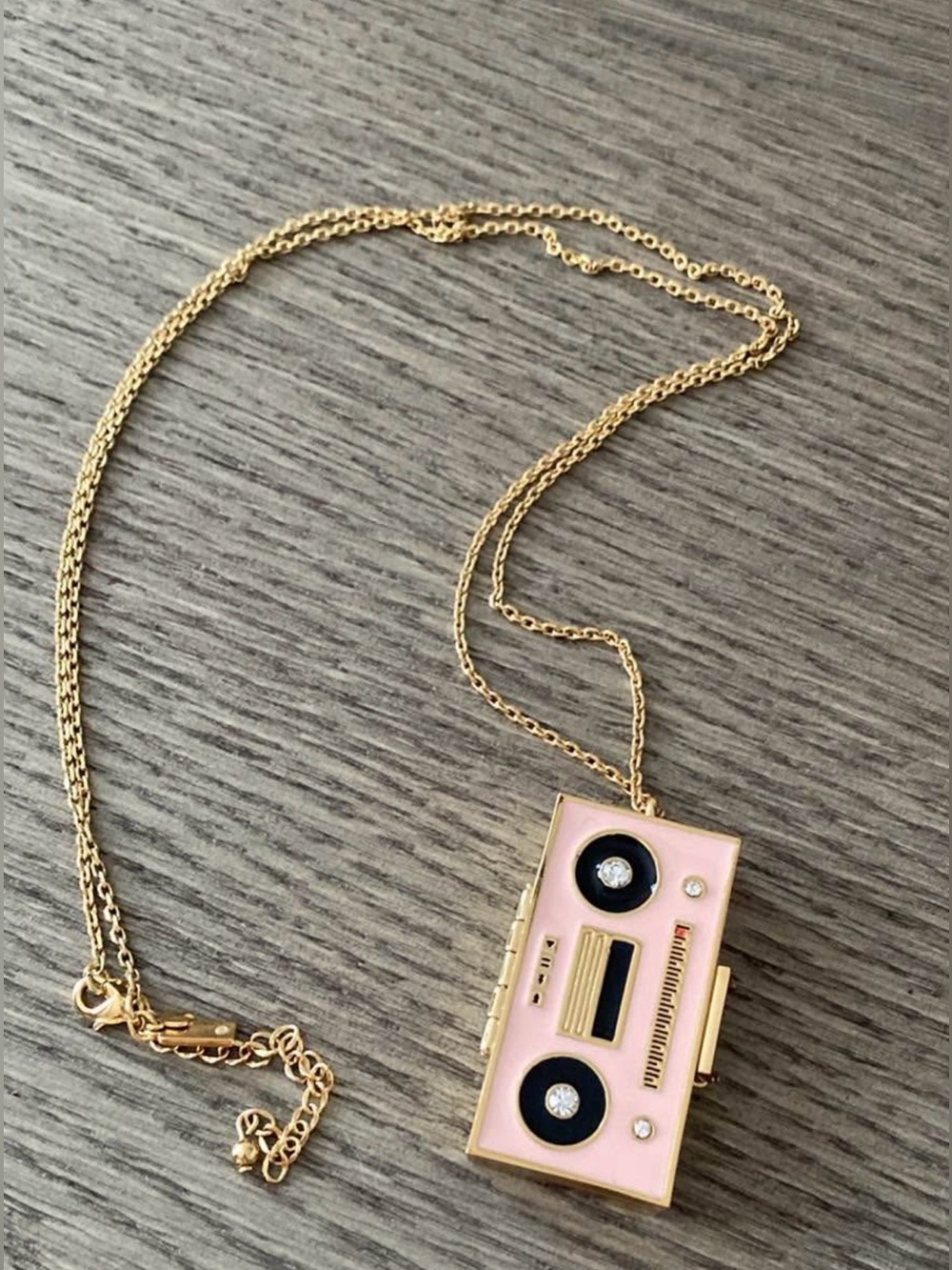 Kate Spade Juke Box Pink GoldLong Necklace 32”